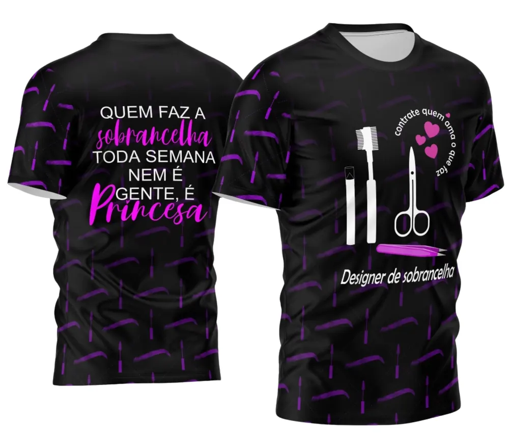 Arte Camisa Designer de Sobrancelhas - Profissão Modelo 02