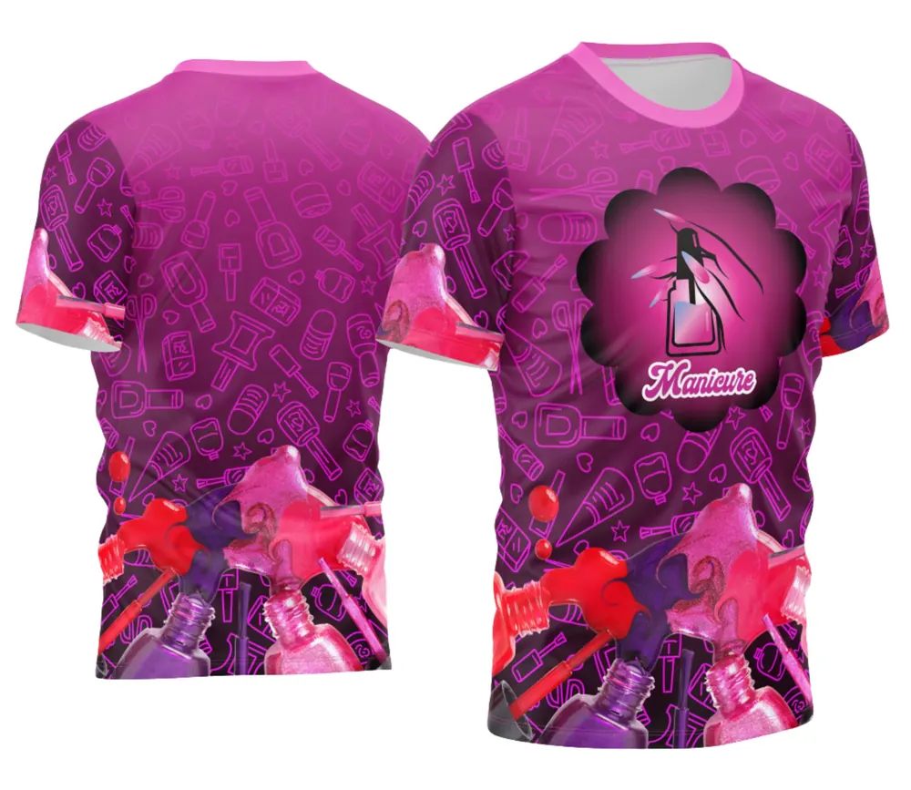 Arte Camisa Manicure - Profissão Modelo 06
