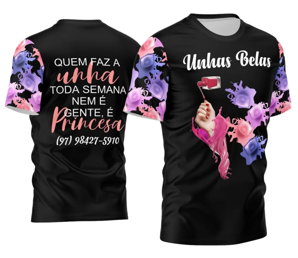 Arte Camisa Manicure - Profissão Modelo 02