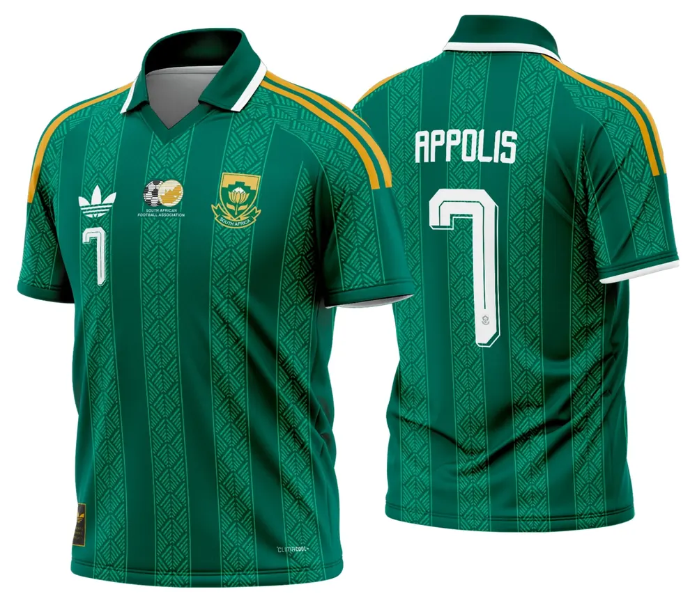 Arte Camisa Africa do Sul Reserva 2026 - 2028