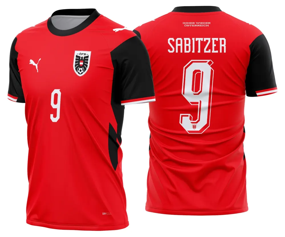 Arte Camisa Austria Titular 2026 - 2028