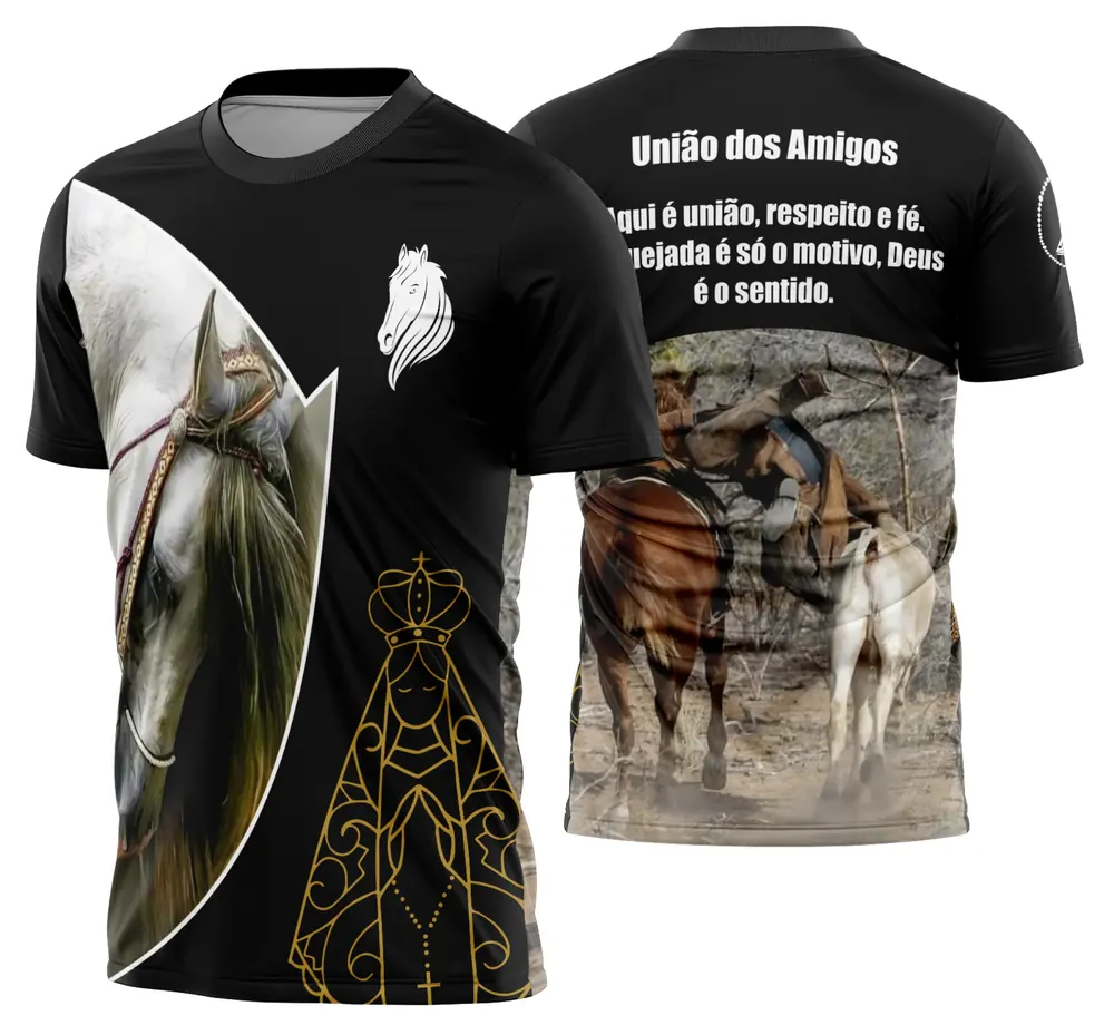 Camisa Cavalgada Vaquejada Cavalo Modelo 01