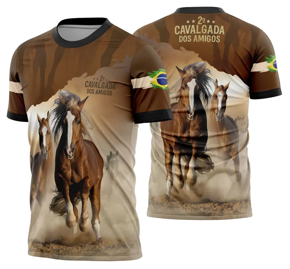 Camisa Cavalgada Vaquejada Cavalo Modelo 08