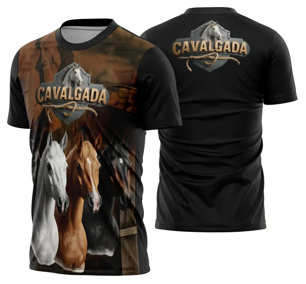 Camisa Cavalgada Vaquejada Cavalo Modelo 36