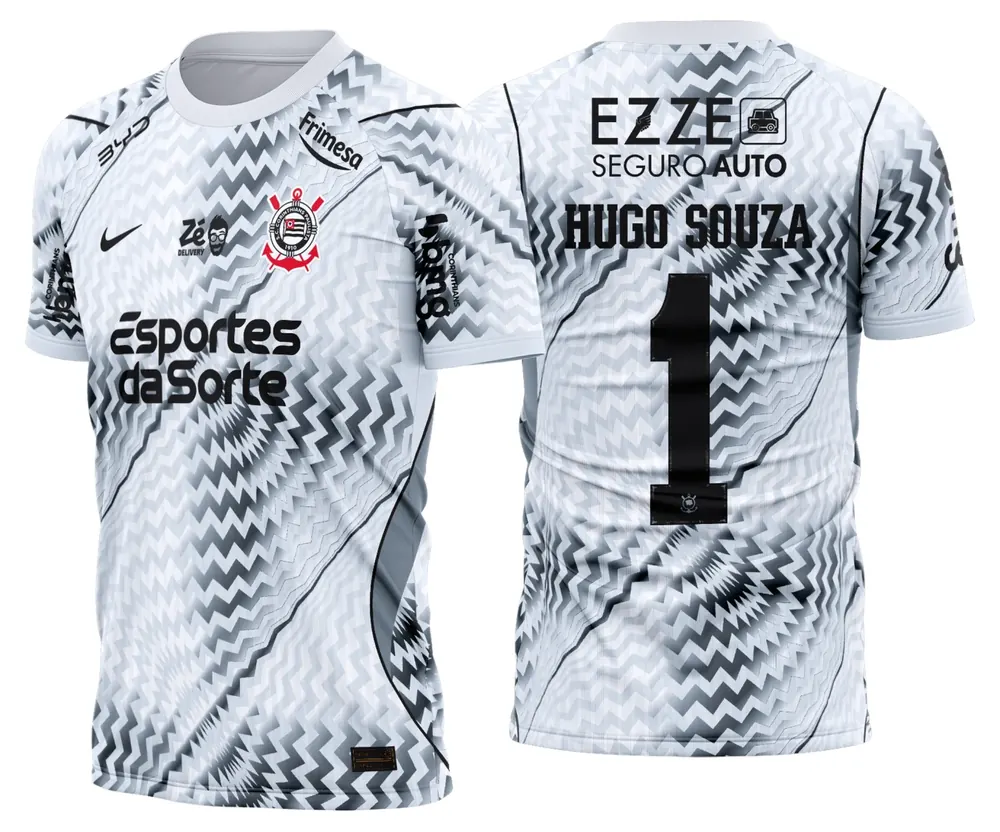 Arte Camisa Corinthians Goleiro I Branca 2026 - 2027