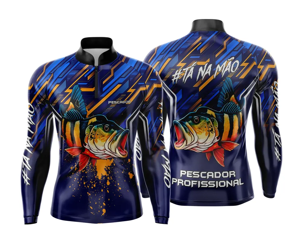 Arte Estampa Camisa de Pesca Esportiva Personalizada Modelo 35
