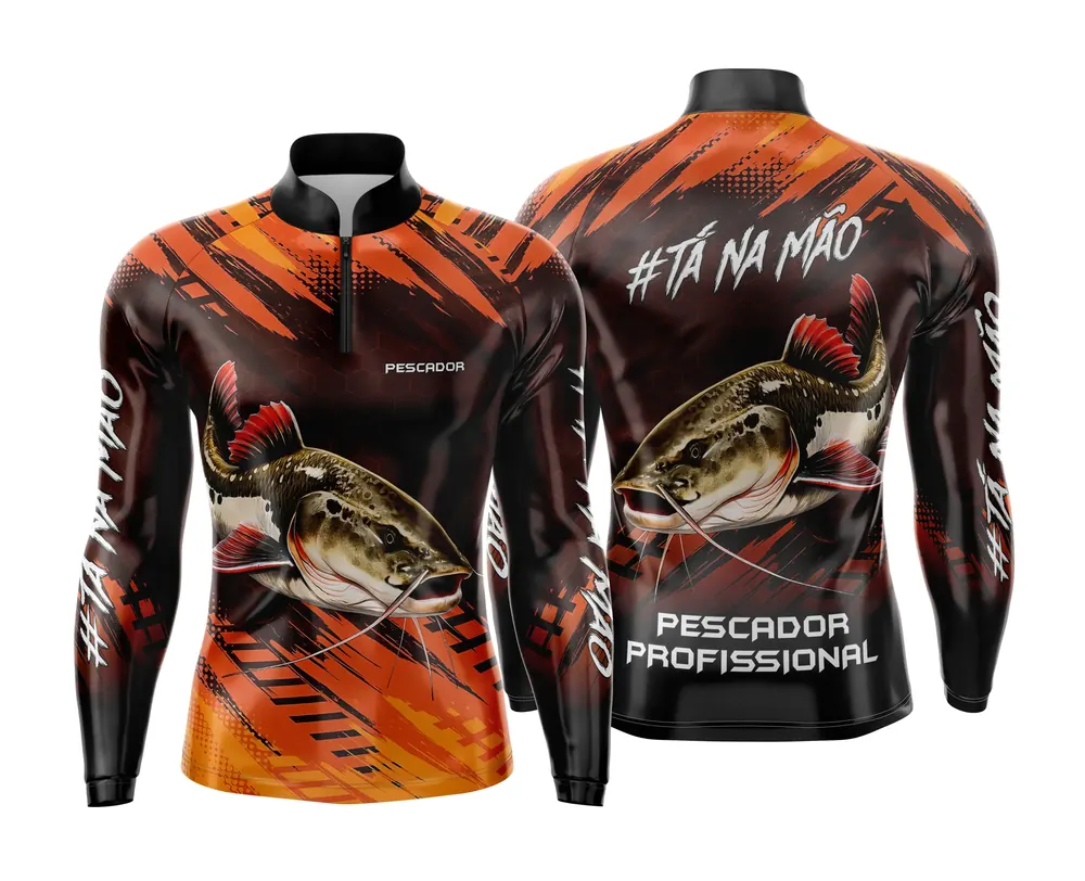 Arte Estampa Camisa de Pesca Esportiva Personalizada Modelo 58