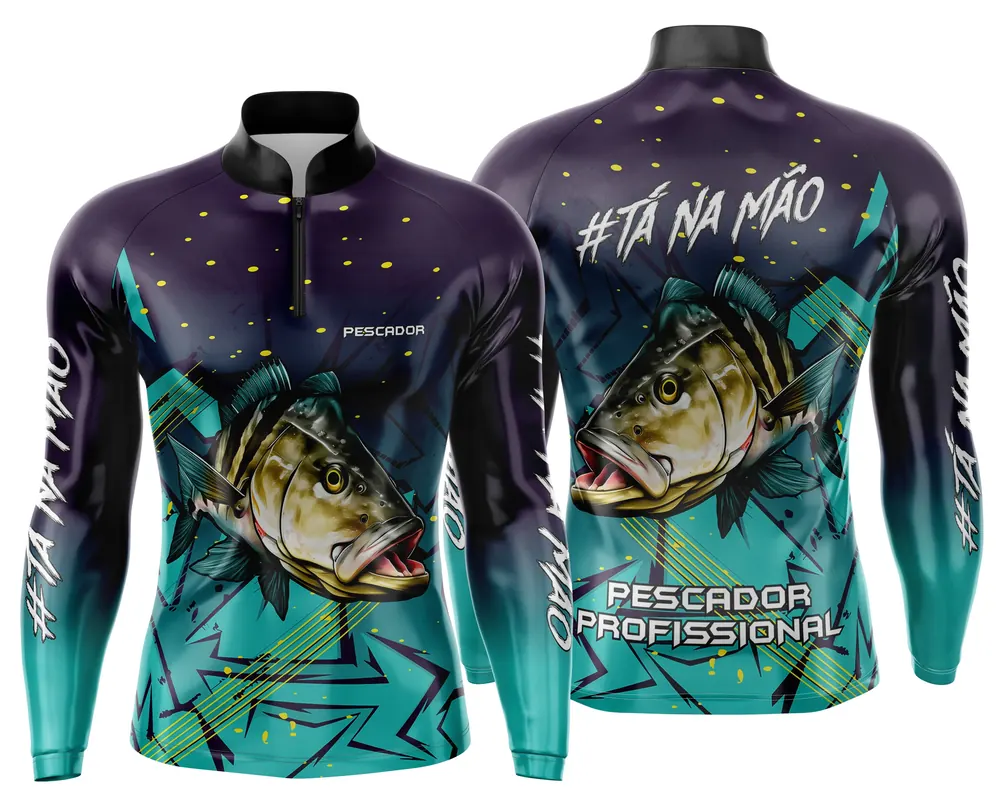 Arte Estampa Camisa de Pesca Esportiva Personalizada Modelo 19