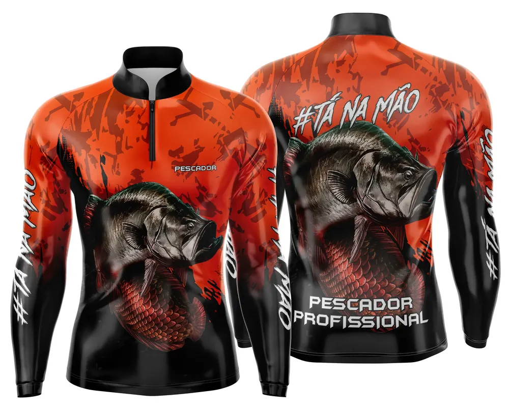 Arte Estampa Camisa de Pesca Esportiva Personalizada Modelo 03