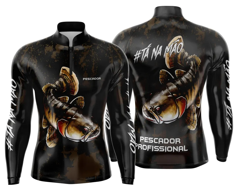 Arte Estampa Camisa de Pesca Esportiva Personalizada Modelo 07