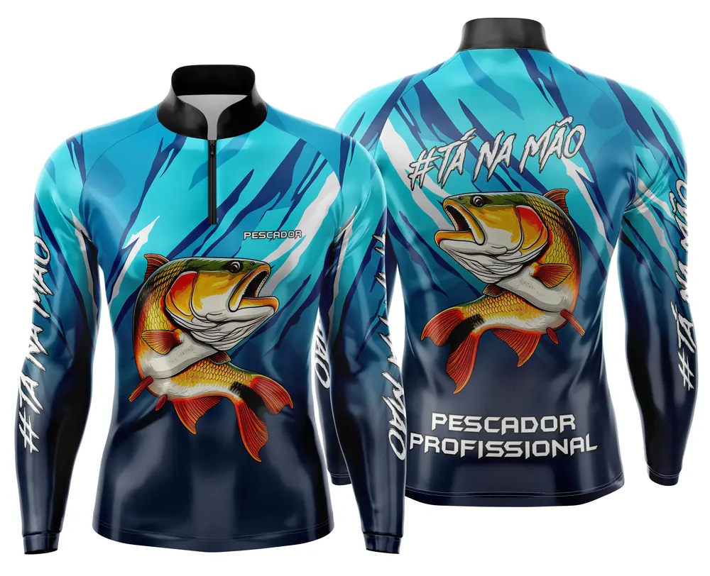 Arte Estampa Camisa de Pesca Esportiva Personalizada Modelo 14