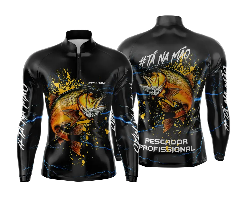 Arte Estampa Camisa de Pesca Esportiva Personalizada Modelo 48