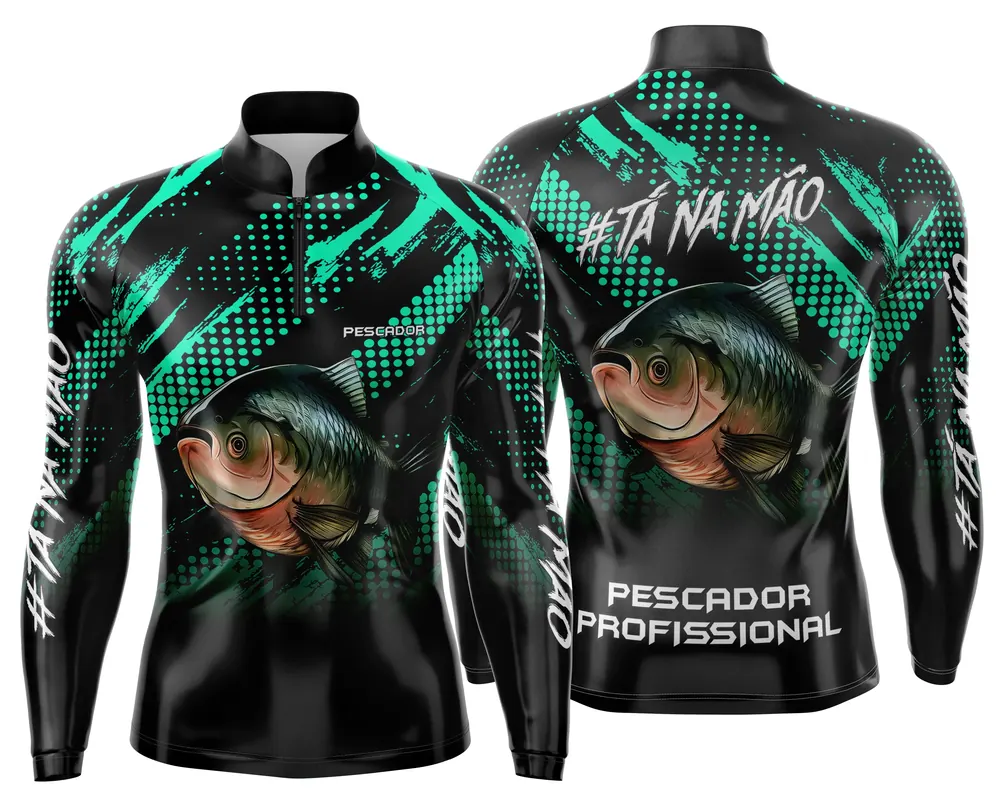 Arte Estampa Camisa de Pesca Esportiva Personalizada Modelo 24