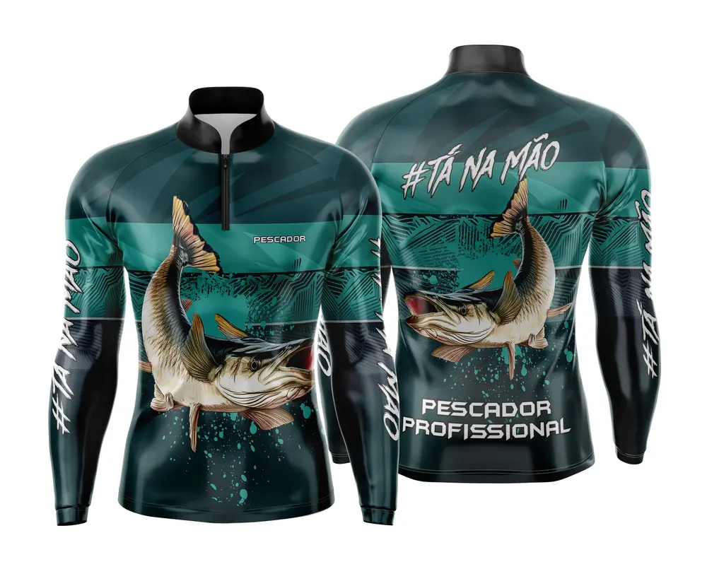 Arte Estampa Camisa de Pesca Esportiva Personalizada Modelo 36