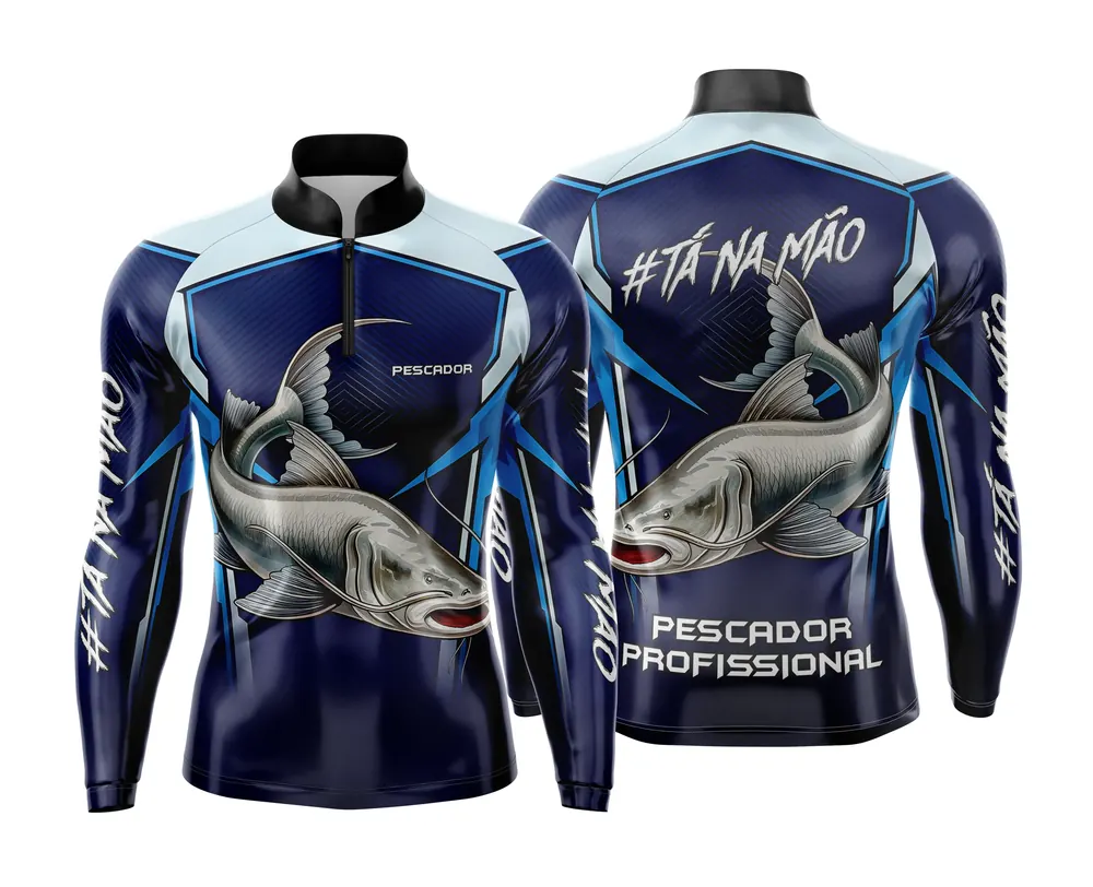 Arte Estampa Camisa de Pesca Esportiva Personalizada Modelo 56