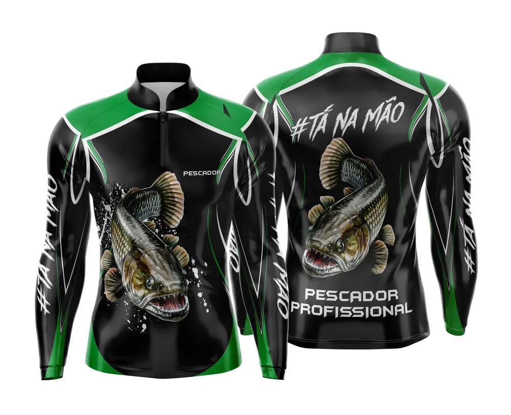 Arte Estampa Camisa de Pesca Esportiva Personalizada Modelo 34