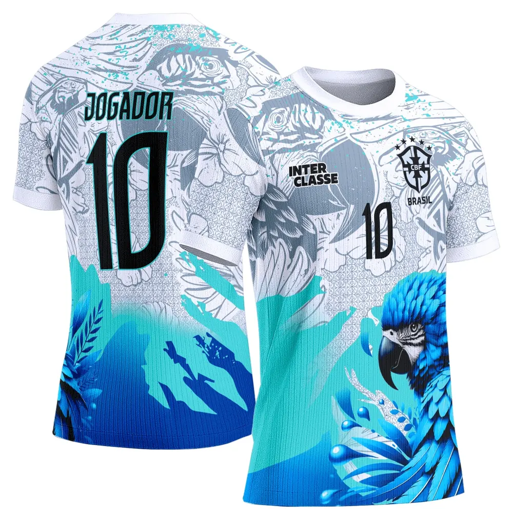 Arte Camisa Interclasse Modelo 862 Papagaio Azul