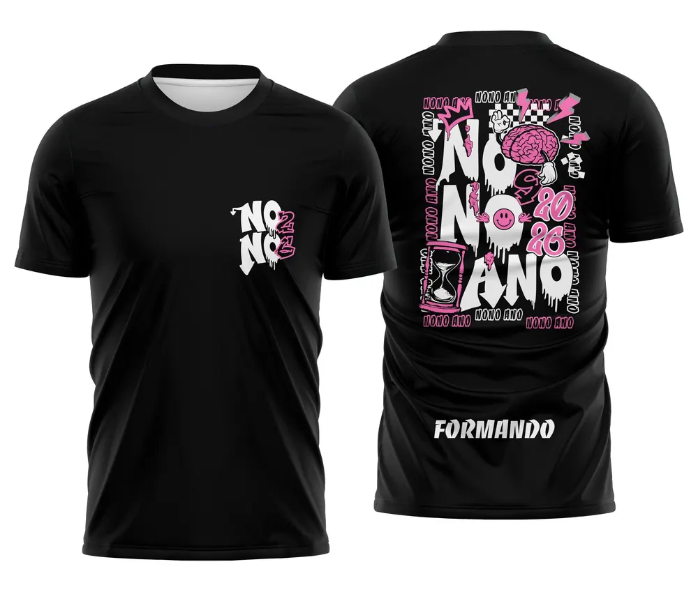 Arte Camisa Nono Ano Ampulheta Graffit