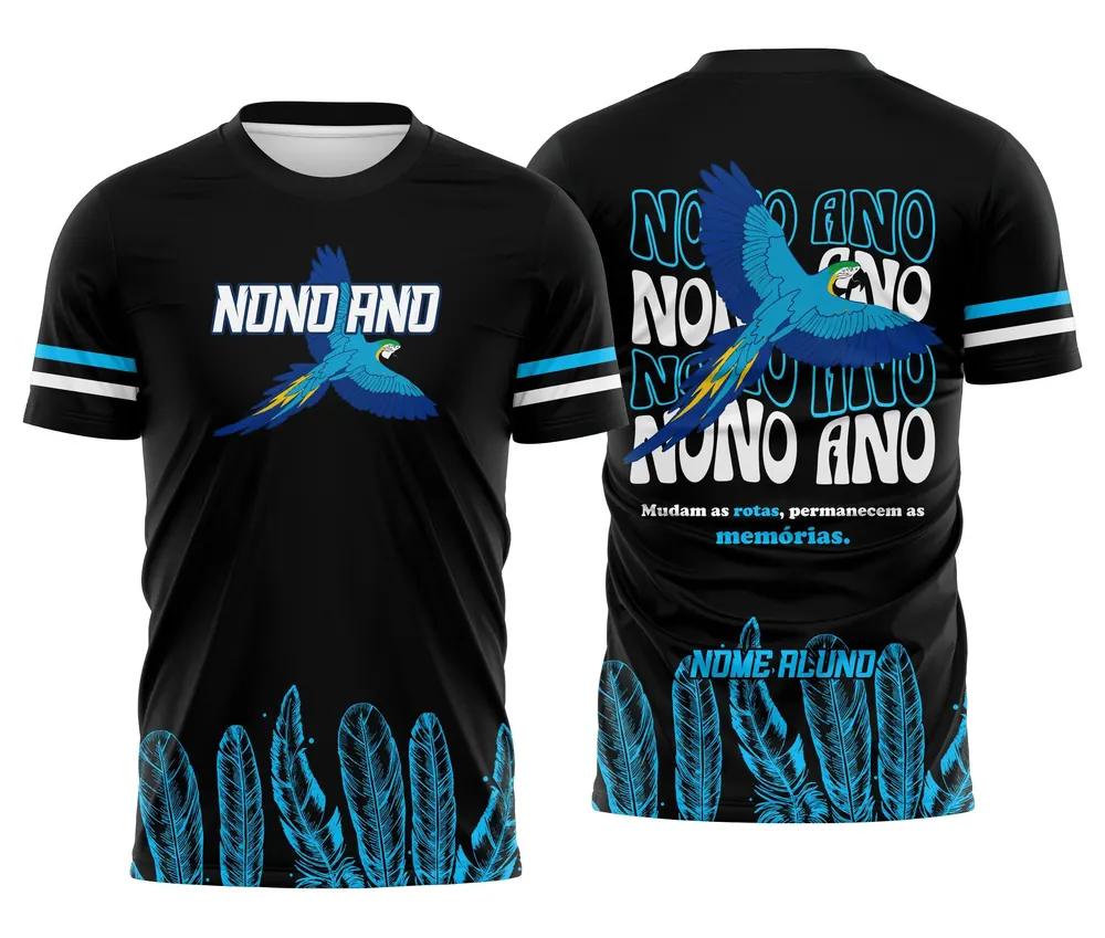 Arte Camisa Nono Ano Arara Azul
