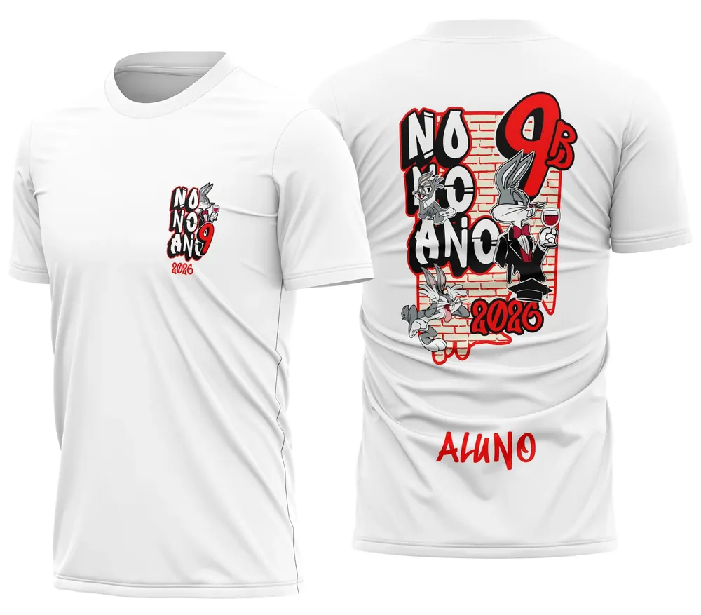 Arte Camisa Nono Ano PernaLonga Escolar Modelo 02