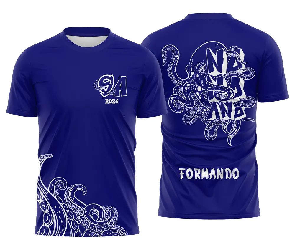 Arte Camisa Nono Ano Polvo Azul