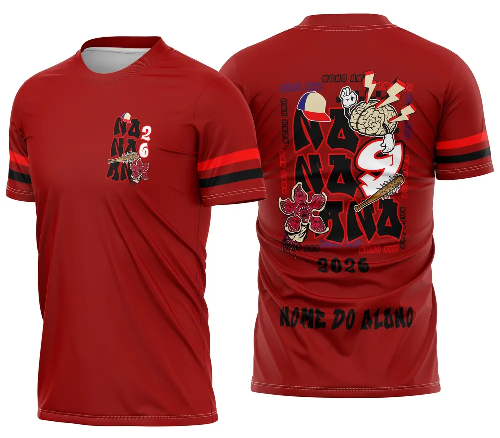 Arte Camisa Nono Ano Stranger Things Demogorgon Modelo 02