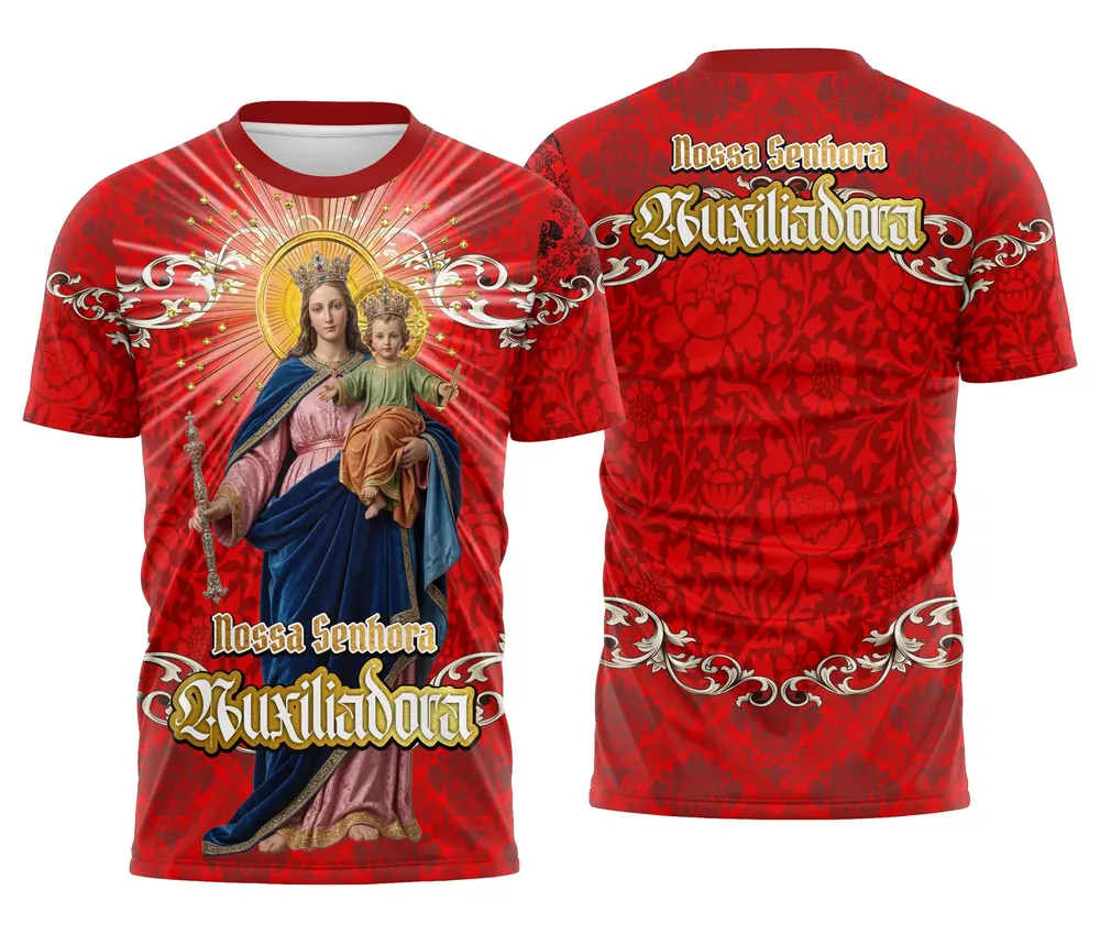 Camisa Nossa Senhora Auxiliadora - Religião Modelo 03