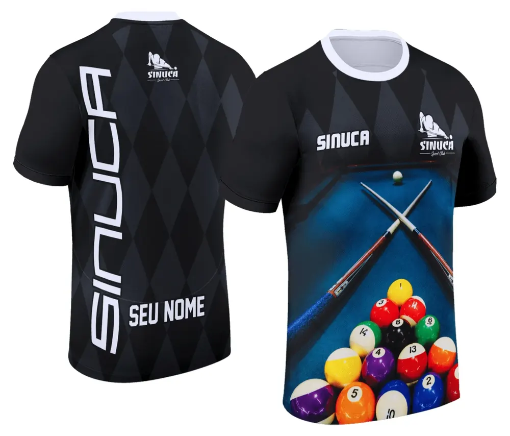 Arte Camisa Personalizada de Sinuca - Snook - Bilhar Modelo 001