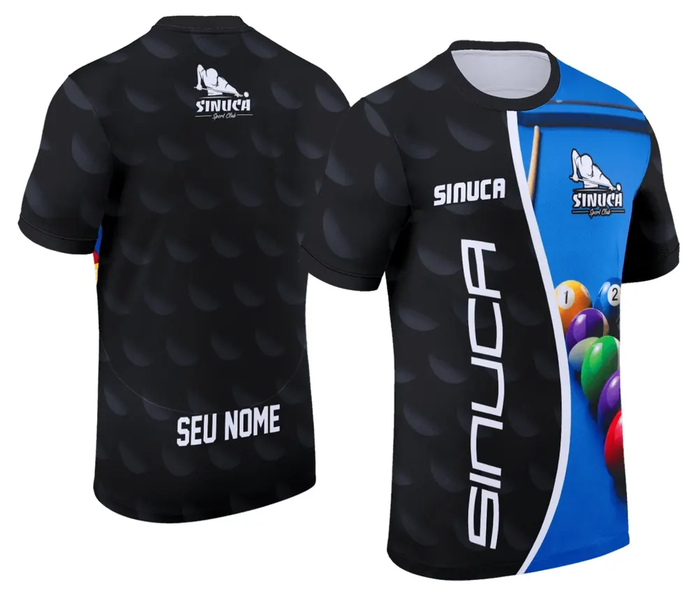 Arte Camisa Personalizada de Sinuca - Snook - Bilhar Modelo 007
