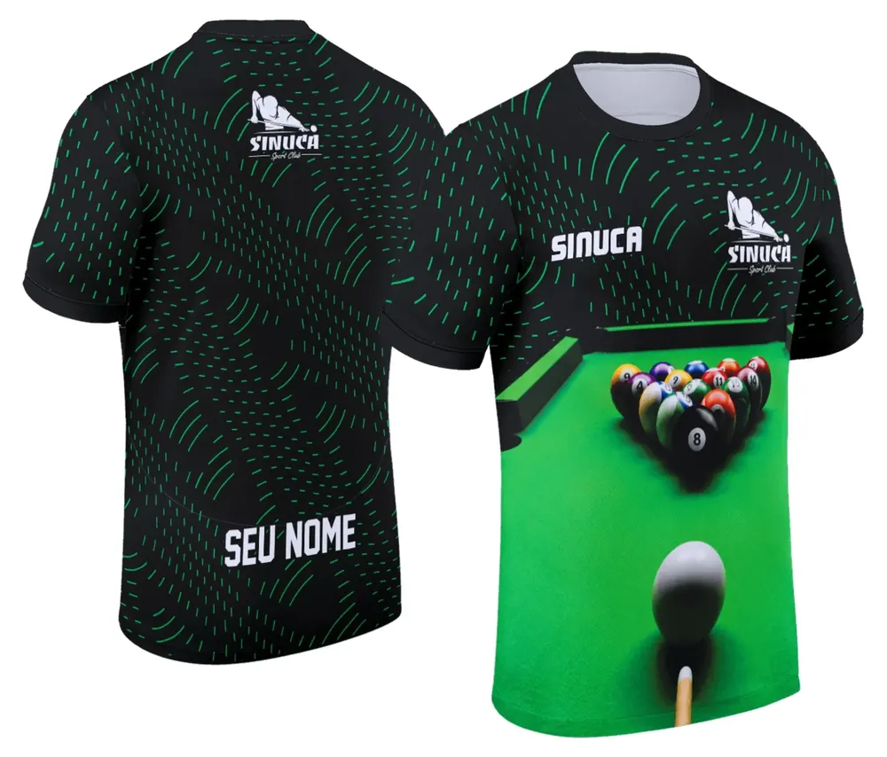 Arte Camisa Personalizada de Sinuca - Snook - Bilhar Modelo 008