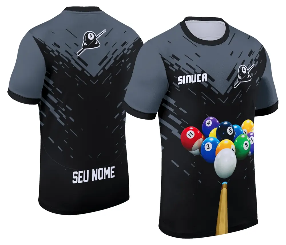 Arte Camisa Personalizada de Sinuca - Snook - Bilhar Modelo 012