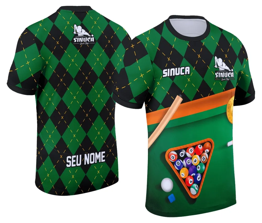 Arte Camisa Personalizada de Sinuca - Snook - Bilhar Modelo 018