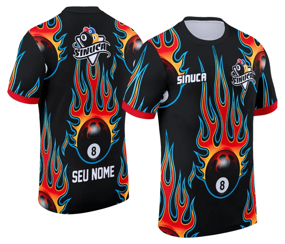 Arte Camisa Personalizada de Sinuca - Snook - Bilhar Modelo 019