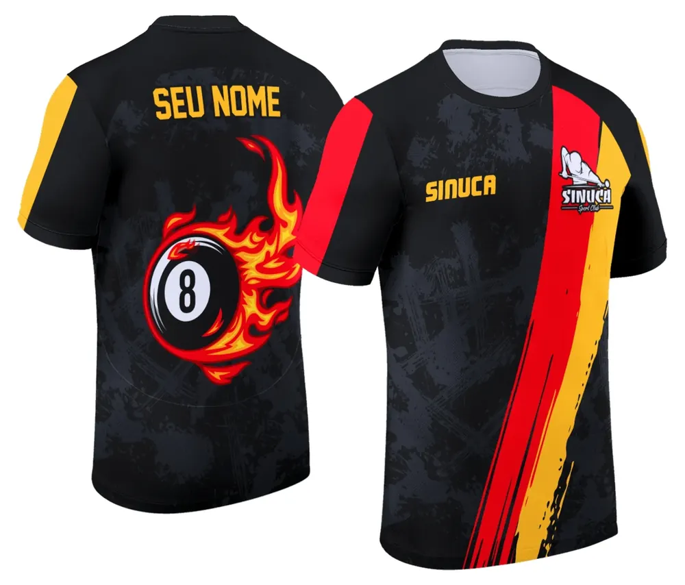 Arte Camisa Personalizada de Sinuca - Snook - Bilhar Modelo 022