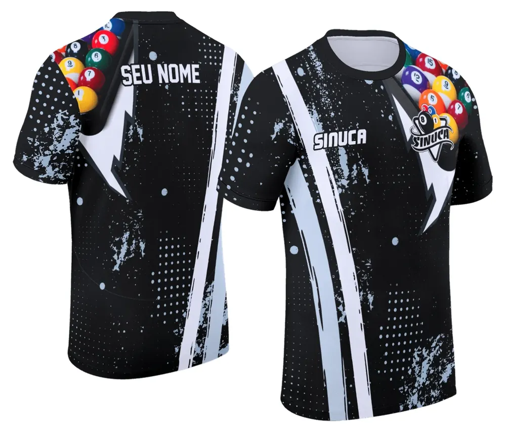 Arte Camisa Personalizada de Sinuca - Snook - Bilhar Modelo 026