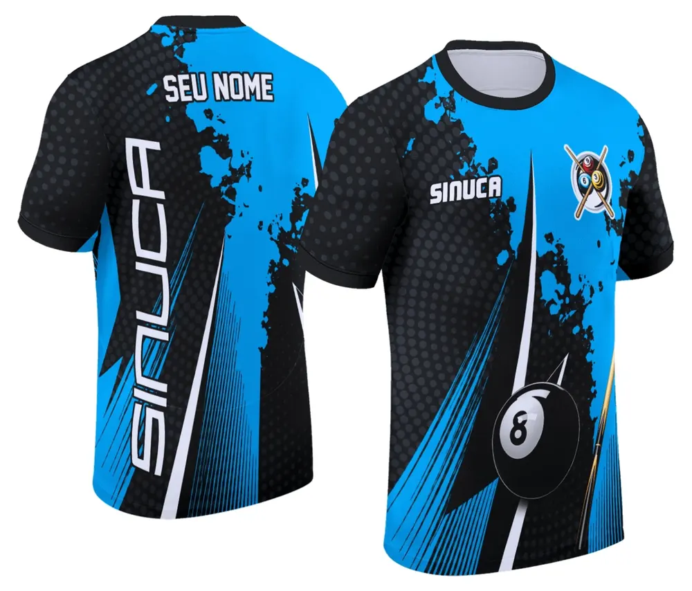 Arte Camisa Personalizada de Sinuca - Snook - Bilhar Modelo 027