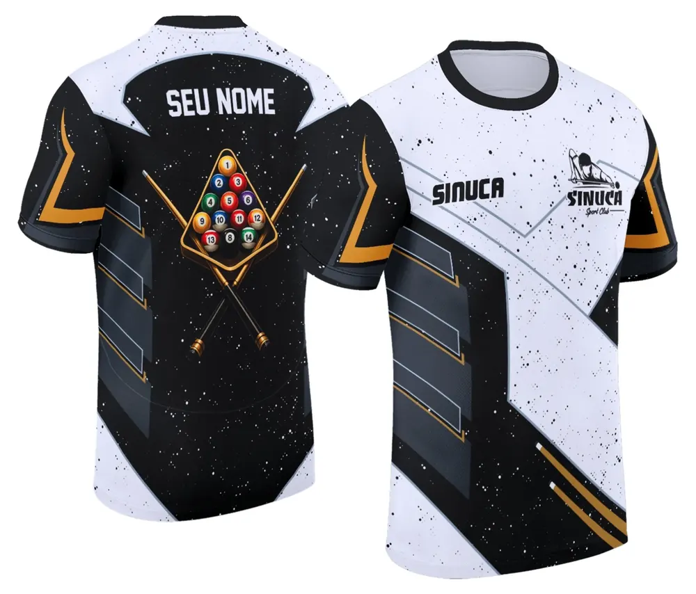 Arte Camisa Personalizada de Sinuca - Snook - Bilhar Modelo 030