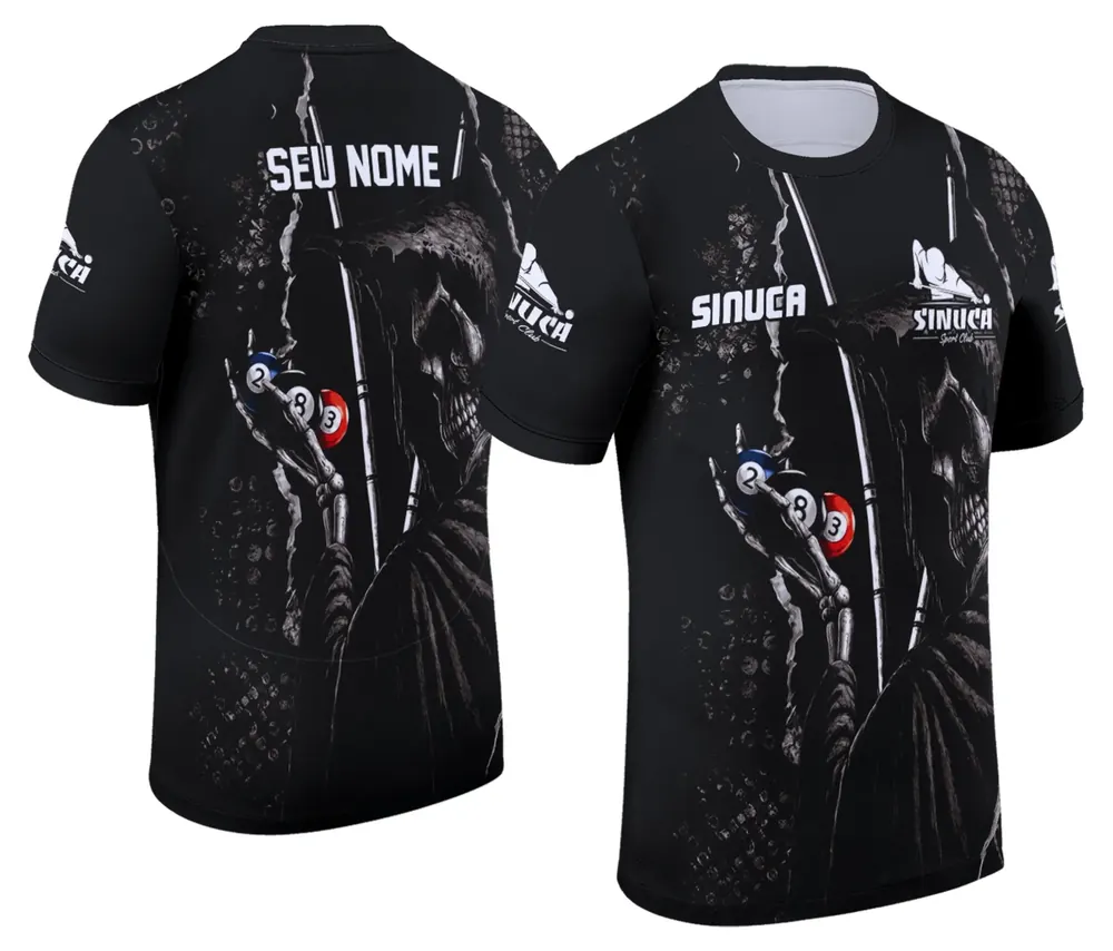 Arte Camisa Personalizada de Sinuca - Snook - Bilhar Modelo 031