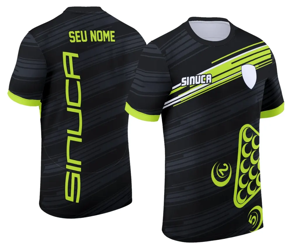 Arte Camisa Personalizada de Sinuca - Snook - Bilhar Modelo 035