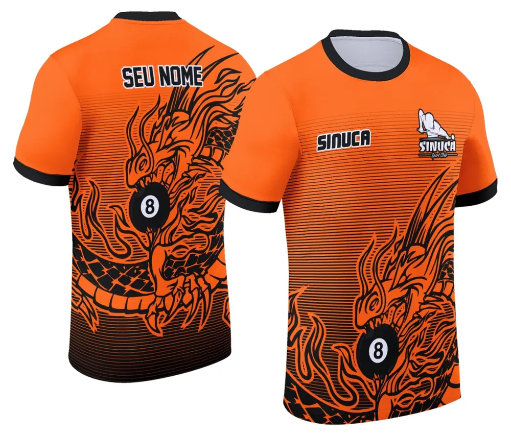 Arte Camisa Personalizada de Sinuca - Snook - Bilhar Modelo 036
