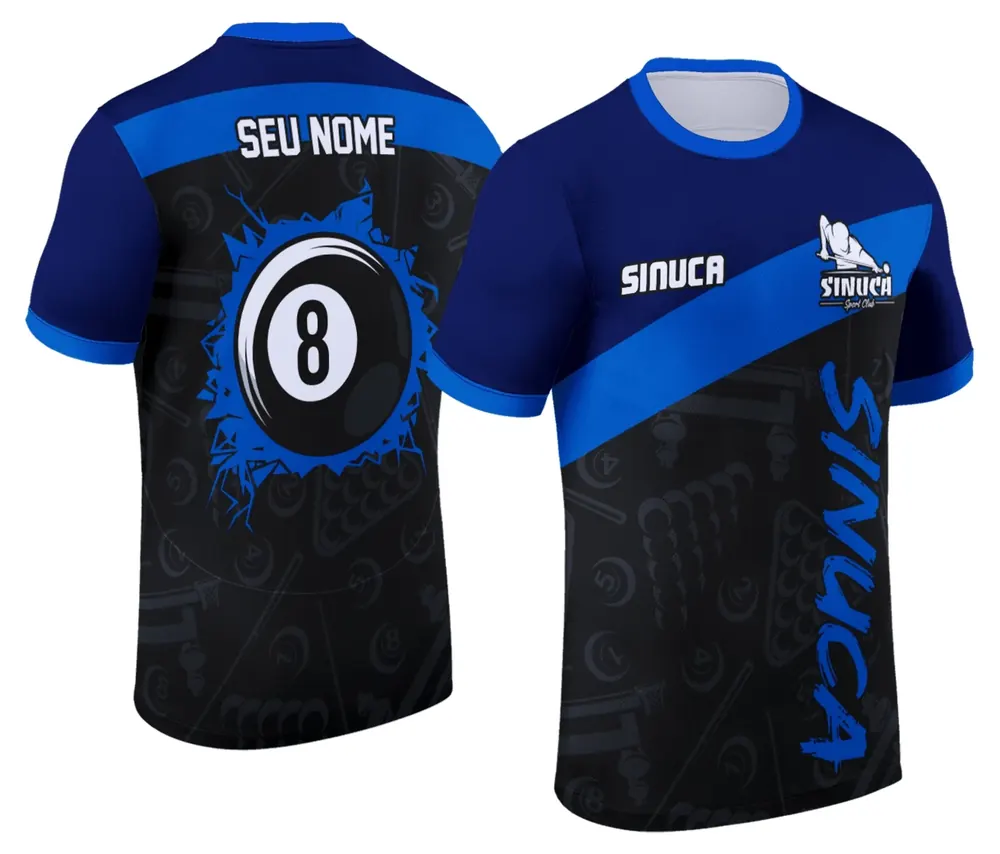 Arte Camisa Personalizada de Sinuca - Snook - Bilhar Modelo 042
