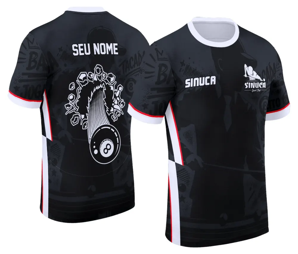 Arte Camisa Personalizada de Sinuca - Snook - Bilhar Modelo 044