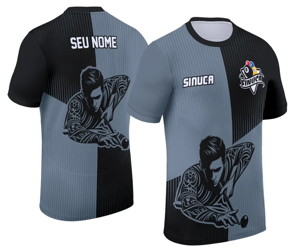 Arte Camisa Personalizada de Sinuca - Snook - Bilhar Modelo 049