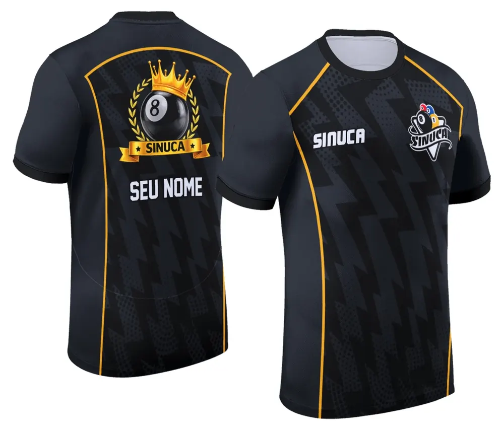 Arte Camisa Personalizada de Sinuca - Snook - Bilhar Modelo 050