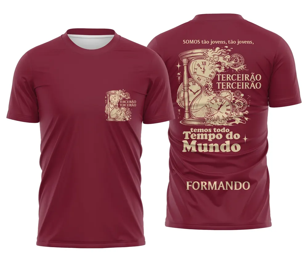Arte Camisa Terceirão Ampulheta Tempo Perdido