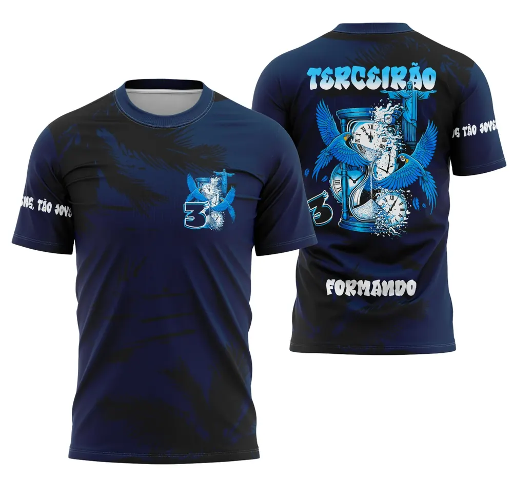 Arte Camisa Terceirão Arara Azul Voando