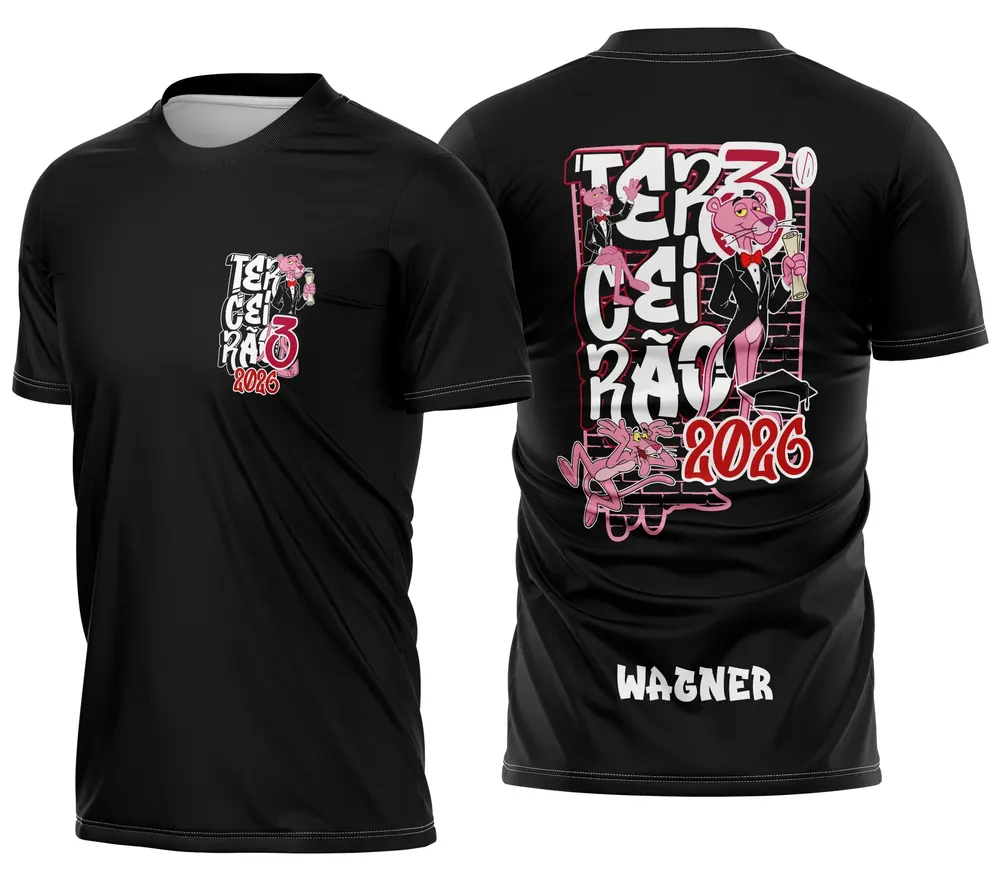 Arte Camisa Terceirão Pantera Rosa Impacto