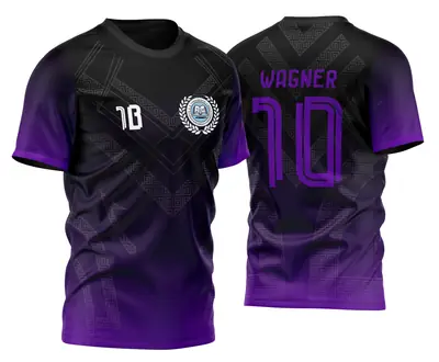 Arte Vetor Camisa Pantera Negra Roxa Escolar Uniforme 2023