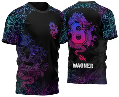 Arte Vetor Camisa Oitavo Ano 2024 Dragão