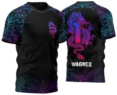 Arte Vetor Camisa Primeirão 2024 Dragão Degrade Modelo 02